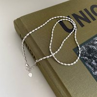 S925 Sterling Silver Necklaces For Women Simple Chain Fashion Minimalist Pendant Necklaces Mini Beads Necklace Birthday Gift