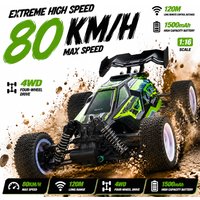 New 16201PRO 1:16 80KM/H 4WD RC Off-Road Car Christmas Present 120M Control 1500mAh 2.4G High Speed Hobby Remote Control Buggy