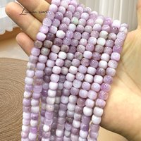 7-8mm Barrel Beads Natural Stone Gem Rondelle AA Kunzite Loose Spacer Beads for Jewelry Making Diy Bracelet Charms Accessories