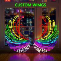 Custom Angel Wings signs and Halo Custom Neon Sign, Angel Wings Neon Sign, Wings Custom Wedding Decor, Party Decor, Event Decor