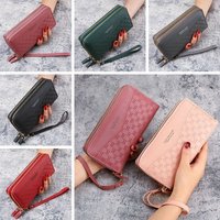 Large Capacity Multi-Layer Case Card Holder Long Purse Women Wallet Clutch Zipper Pocket