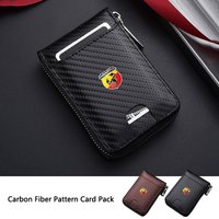 Fashion Vintage Tower Buckle Wallet Bank Card Coin Purse For Fiat Abarth 595 500 695 C 124 Spider Auto Accessories