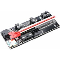PCIE RISER VER009S Plus PCI Express X1 to X16 4Pin 6Pin Power 009S Plus PCI-E Riser Card 60CM USB 3.0 Cable for GPU Miner Mining