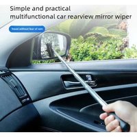 Telescopic Car Rearview Mirror Wiper Auto Glass Squeegee Portable Water Cleaner Rod Mini Automotive Windshield Cleaning Tool