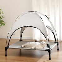 2026 New Summer Elevated Dog Bed Sun Protection Dog Tent Folding Camping Bed Cat Shelter Outdoor Removable Portable Puppy House