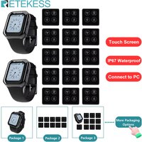 RETEKESS wireless calling system restaurant pagers TD113 waterproof touch watch TD033 waiter call buttons for cafe bar hookah