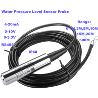 0-500M Range Hydrostatic Liquid Level Transmitter 4-20mA 0-10V 0-3.3V Output Water Pressure Level Sensor Probe 0-5M 10M 15M 50M