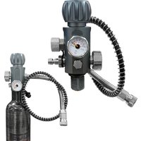 4500Psi 300Bar HPA Tank Charging Valve Air Cylinder Scuba Filling Station 20inches(50cm) Hose With Gauge M18x1.5