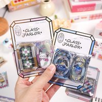 Creative Cake Glass Flower Window Style Stickers Decor Scrapbooking Diy Journaling Cute Diary Stationery Sticker Gift