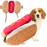 Halloween Dog Clothes Funny Hot Dog Shaped Pet Costume For Small Dogs Cats Adjustable Puppy Dress Up Dachshund Pug Party Suit