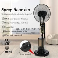 16 Inch 3 Speed Fan Wholesales Remote Control Electric Pedestal Floor Fan Humidifier Air Cooling Indoor Standing Water Mist Fan