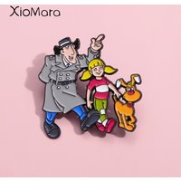 Nostalgic Humorous Tv Enamel Pins Custom 90S Comedy Family Animation Brooches Lapel Badges Cartoon Retro Jewelry Gift For Fans