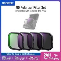 NEEWER ND Polarizer Filter Set Compatible with Insta360 Ace Pro 2, PL/ND8/ND16/ND32 Neutral Density and Polarizer Polarizing