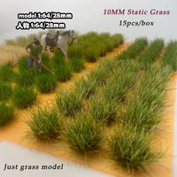 15pcs/box Height 10mm Static Grass Cluster Model Military Scene Railway Train Layout Architecture Building Materials for Diorama