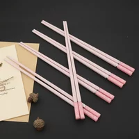 5Pairs High Quality Alloy Non-Slip Chopsticks Pink Cherry Blossom Chopstick Home Hotel Restaurant Hot Pot Kitchen Utensils Sushi