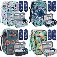 Insulin Cooler Bag with Ice Packs, Travel Medicine Organizer for Diabetes, Double Layer Storage Case