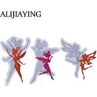DY0670 Super Glossy Angel Girl Keychain Mold Silicone Epoxy Craft Molds DIY for Resin Crafting Flower Fairy Spirit Mould