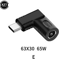 PD 65W Laptop Power Charger Supply Adapter Connector USB Type-C Female To DC Male Jack Plug Converter For Lenovos/HPs/DELL