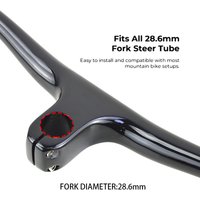 UD Carbon Fiber MTB Handlebar Integrated Full Internal Cable Routing 22° Rise 9° Sweep 700-800mm Mountain Bike Handle