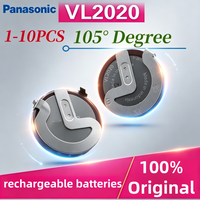 100% NEW Original 1-10PCS VL2020 Original Panasonic 2020 rechargeable lithium battery With Legs 105 degrees for car key