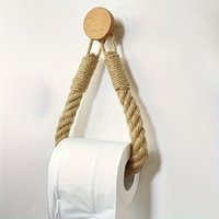 Hemp Rope Toilet Paper Holder Wall Mount Tissue Storage Rack For Bathroom Kitchen Storage Organizers