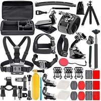 AliExpress abelarde Pro 50-in-1 Adventure Kit for GoPro 10 9 8 7 6 5 4 3, DJI Action, Insta360 - 360° Bike/Helmet/Chest Mounts & Waterproof Case
