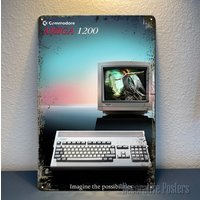 Commodore Amiga 1200 Ad Retro Video Game Metal Poster - () Sign