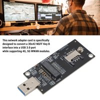 Network Adapter Card NGFF M.2 KeyB to USB3.0 4G 5G WWAN Module Adapter with SIM Slot Network Adapter Card WWAN Module Adapter