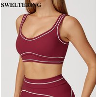 Breathable Sports Bra Anti-Sweat Fitness Top For Women Yoga Bra Shockproof Fitness Underwear Gym Workout Top Push Up Sport Bra