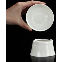 Mutton fat jade white porcelain tea drain ceramic filter kung fu tea set accessories for home tea filter
