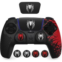 Anti-Slip Controller Skin for PS5 Controller for PS5 Controller Silicone Cover Case with Thumb Grip Gaps and Touch Pad Sticker