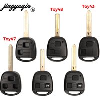 Jingyuqin 10pcs For Toyota Corolla Land Cruiser YARIS CAMRY RAV4 Lexus RX300 LS400 GX460 Remote Key Shell Case TOY43 TOY48 TOY47