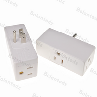 1Pc 3 Way Multi Plug Outlet Extender, Wall Outlet Expander, Small Electrical Outlet Splitter for Travel, Home, Office, Dorm