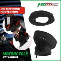 Protection universelle contre le vent pour casque de moto, bloqueur de vent et de bruit, casque chaud noir avec fermeture éclair, 1 pièce