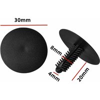 20Pcs For 8mm Hole Auto Plastic Fasteners Car Fastener Clip Rivet Plastic Clip For Trunk Cover For Toyota A71
