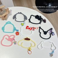 Sanrio Cute Hello Kitty Kuromi My Melody Style Mobile Phone Lanyard Soft Tape Gasket Silicone Small Anime For All Smartphones
