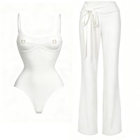 Solid 2Pcs Sexy Swimsuit Women Micro Bikini Set Swimwear Push Up Swim Suit Female Bandeau Biquini High Cut Bathingsuit Beachwear
