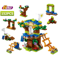 6in1 NEW Tree House TreeHouse Blocks Girls' Castle Room Climb Slide Classic Model Building Blocks Sets Bricks Kid Gift Toys City
