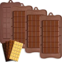 Chocolate Bar Molds Silicone Bars Making Fondant Coffee Mould Easy Release Non-Stick for Protein Energy Handmade Gifts