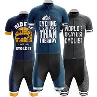 AliExpress Bouygues Cheaper Than Therapy Bicycle Team Short Sleeve Maillot Ciclismo Men Cycling Jersey Set Summer Breathable Cycling Clothing Suit