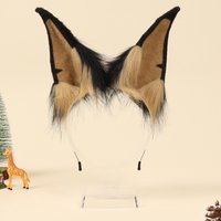 Plush Bunny Ear Headwear Furry Animal Rabbit Ears Headband Cosplay Party Costume