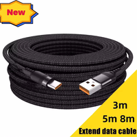Universal USB Type C Cable 5A Super Fast Charge Cable 1m 2m3m 5m 8m Extend Data Cable For iphone 15 Samsung Huawei Xiaomi PS4/5