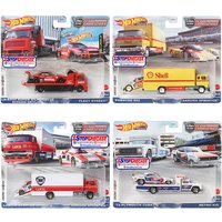 Original Hot Wheels Transport Team Series Premium Car Culture Model Skyline Shell Fleet Gulf Oil Toys Boys Automotive Metal 1/64