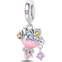 925 Sterling Silver Flower Umbrella Charms Pendant Fit Original Bracelet DIY Women Exquisite Birthday Anniversary Jewelry Gifts
