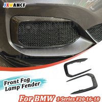 JXWANCF for BMW 1 Series F20 M Sport M135i M140i Hatchback 2016-2018 Carbon Fiber Front Fog Lamp Fender Fangs Trim Strips FRP