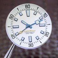 for SUPEROCEAN Watch Dial Hands NH35 Dial Pointers 33.5mm Watch Green Dial Luminous Dial fit NH35 NH36 Movement Watch Dial