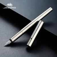 JINHAO 35 Silver Black Colors EF/ F Nib Fountain Pen Business Office Student School Writing Pens Stationery Supplies PK 9019