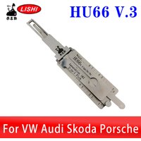 Dekoder Lishi 2-w-1 HU66 v.3 do VW Audi Porsche, narzędzie do otwierania drzwi samochodowych, narzędzie dla ślusarzy