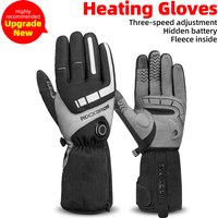 AliExpress ROCKBROS Winter Cycling Heating Gloves Thermal Warm Fleece Electric Ski Gloves USB Rechargeable Battery Touch Screen Bike Gloves