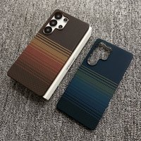 Carbon Fiber Kevlar Pattern Magnetic Durable Lightweight Phone Case for Samsung Galaxy S24 S25 Ultra S26 Plus Protective Cover